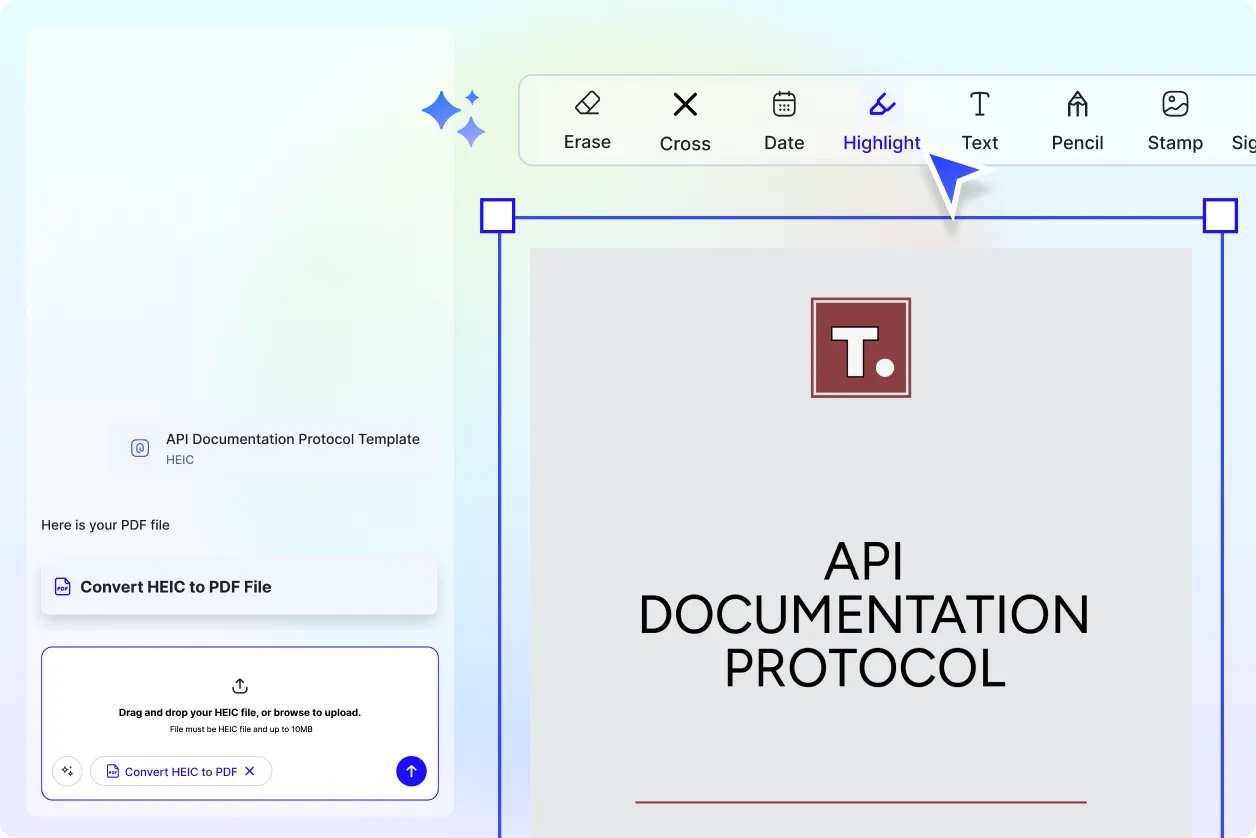 Free AI Convert HEIC to PDF , Convert HEIC Images to PDF Online